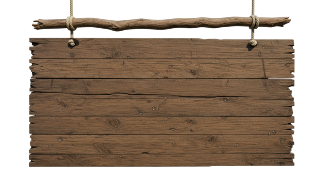 Isolated Wooden Sign
