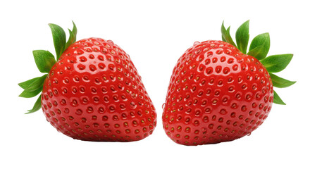 Isolated Strawberries