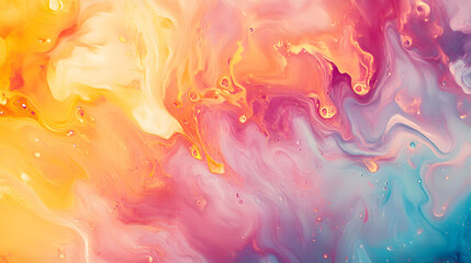 Abstract Fluid Art: Swirls of Color and Light