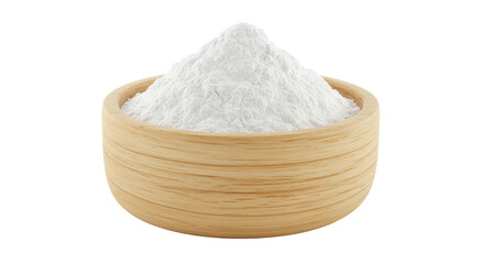 Isolated Bowl of White Powder
