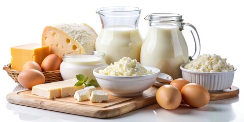 Silhouetted Dairy & Egg Breakfast: Farm Fresh Healthy Food