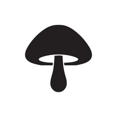 vector of black silhouette of Mushroom