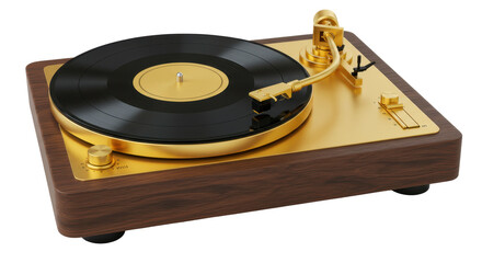Isolated Golden Turntable