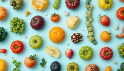 Culinary art vibrant fresh produce on kitchen surface