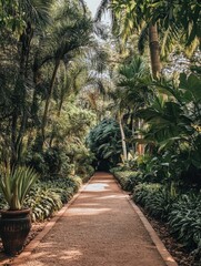 Obraz premium Lush Tropical Pathway