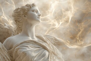 a powerful goddess figure in classical sculpture 