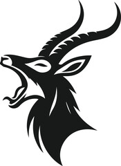Silhouette of a antelope vector