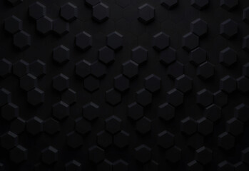 Background Abstract Black 3d Hexagon Background Design Dark