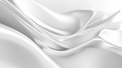 Fototapeta premium Soft Flowing White Satin Fabric