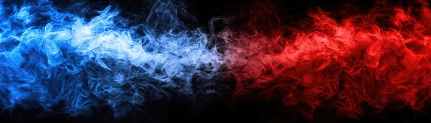 Obraz premium Abstract smoke blue red background