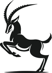 Silhouette of a antelope vector