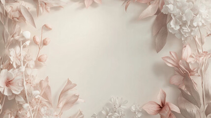 Elegant Floral Border with Soft Pastel Tones