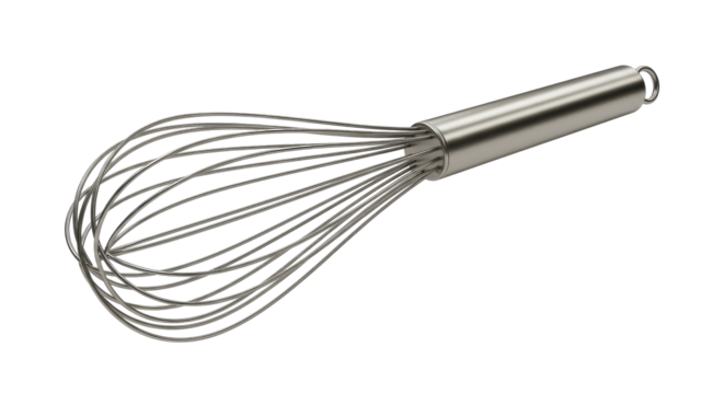 Isolated Stainless Steel Whisk