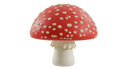 Isolated Fly Agaric Mushroom