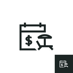 Annual Leave icon isolated on white background. Vector illustrations are made with vector-based software.