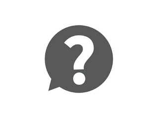 The white background in the image is an illustration of a grey background with a quotation mark inside, a white question mark, used as an illustration in various artworks.