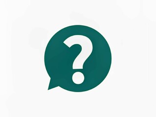 The white background in the image is an illustration of a green background with a quotation mark inside, a white question mark, used as an illustration in various artworks.