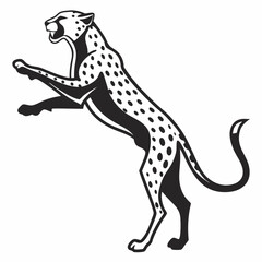 cheetah black silhouette vector