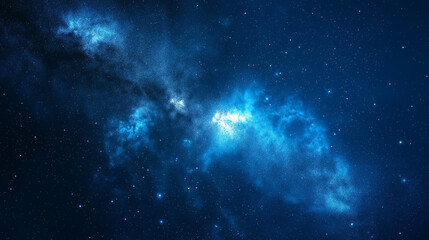Fototapeta premium blue galaxy from in the space