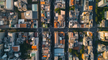 A breathtaking aerial perspective of the city, capturing its vast urban sprawl through drone photography