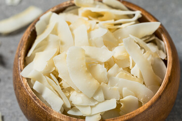 Organic White Shredded Coconut in a Bowl