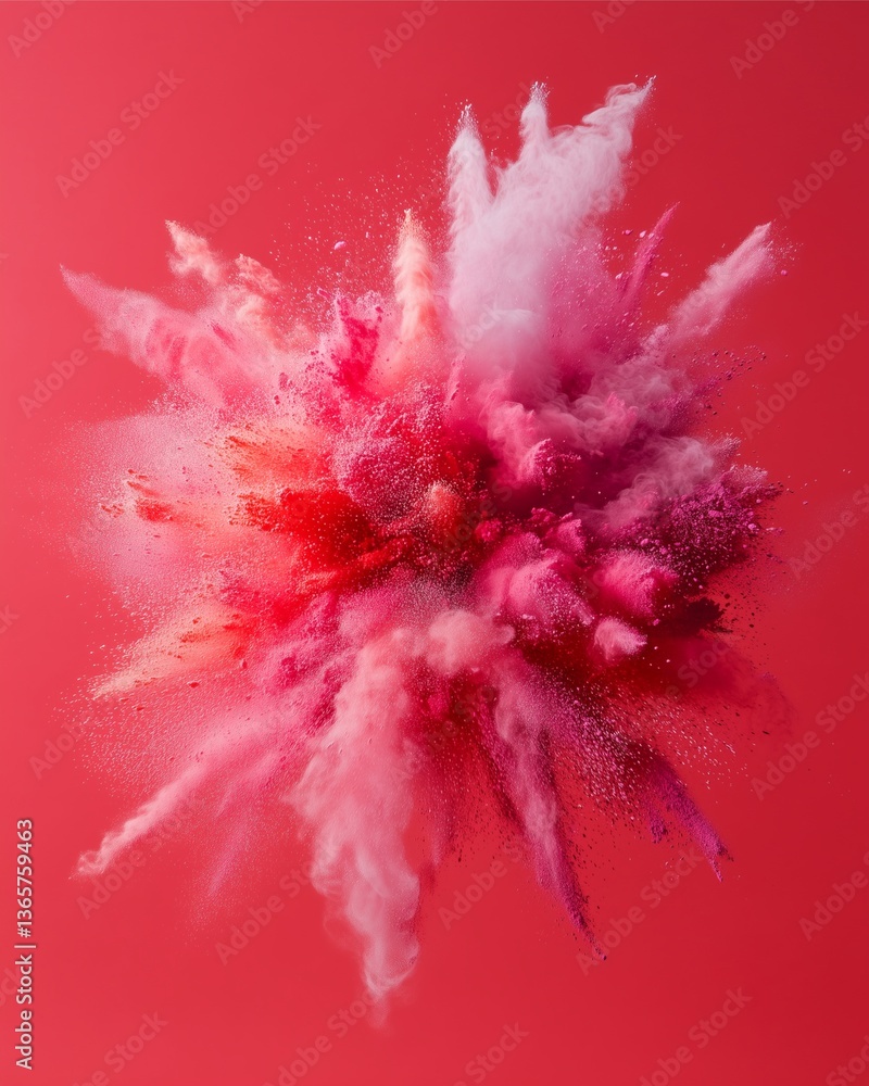 Aufkleber explosive burst of color: a stunning abstract display of vibrant color explodes against a rich backg