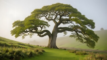 A large tree in a field