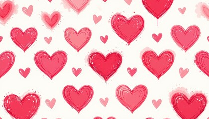 Valentine's day heart patterns digital art romantic mood colorful close-up