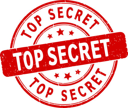Top secret classified stamp. Red grunge icon stamp illustration vector