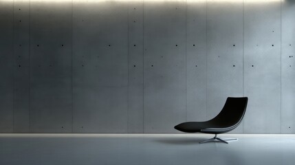 Modern minimalist concrete lounge area