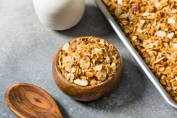 Homemade Organic Dry Almond Granola