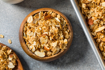 Homemade Organic Dry Almond Granola