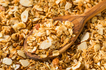 Homemade Organic Dry Almond Granola