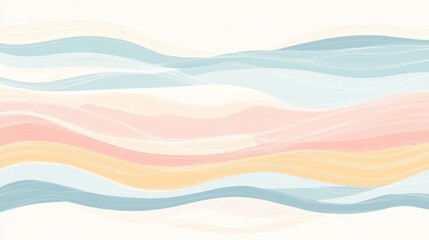 Abstract wavy pastel color background.