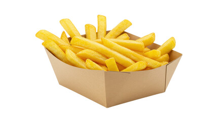 Isolated French Fries in Takeaway Container