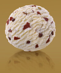 Stracciatella Eiskugel, Eiscreme, Eiskugel, isoliert, Schokolade, Eisdiele, 
