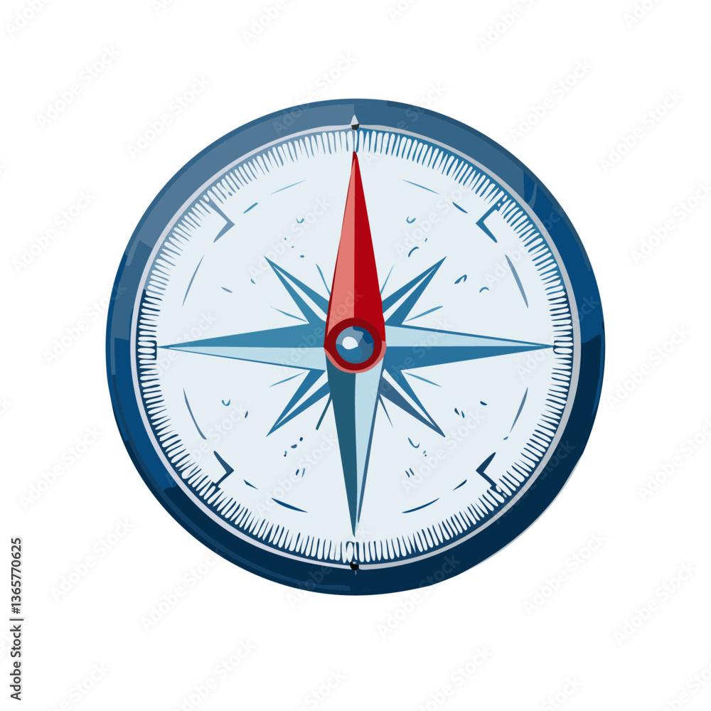 Wall mural compass isolated vector icon app button design