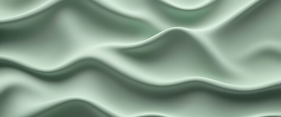 Obraz premium Soft Mint Green Satin Fabric Texture | Elegant Flowing Silk Background for Luxury Design