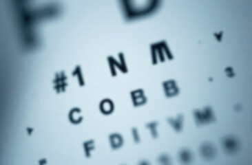 Sivtsev's ophthalmological chart, blurred background, no focus. minimalist art style.