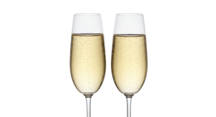 Isolated Pair of Champagne Glasses