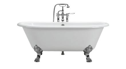 Isolated Classic White Bathtub