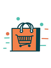 shopping bag vector illustration