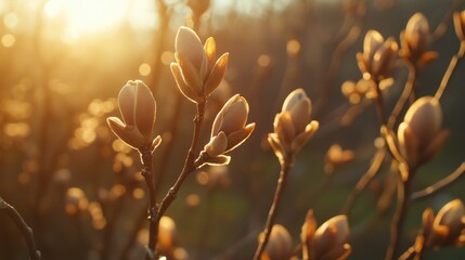 An artistic, intricate macro shot of foliage, symbolizing the awakening of nature, hope, and the lush beauty of spring.