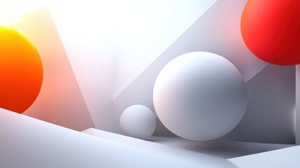 Abstract Geometric Shapes Composition
