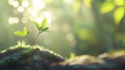 A rich botanical scene with detailed plant structures, representing the balance between ecology, wilderness, and cultivated flora.