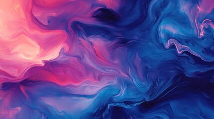 Obraz premium Abstract fluid art, vibrant colors. Background of paint swirls. Possible use in a digital display or design project.