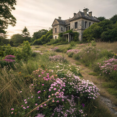 Naklejka premium house in the mountains