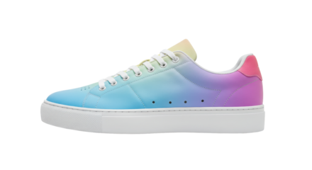 Isolated Pastel Rainbow Sneaker