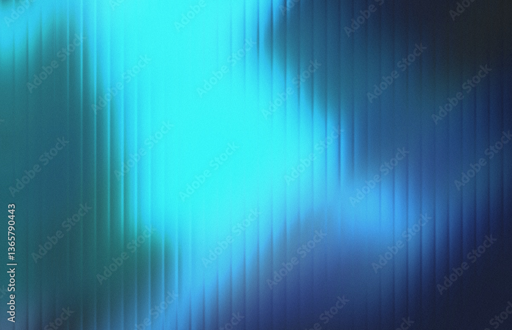 Poster abstract blue blurred grainy gradient background texture. digital grain dust soft noise ribbed glass
