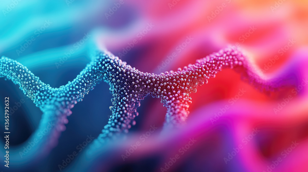 Aufkleber vibrant abstract image showcasing glowing neural connections in 3d illustration, featuring spectrum 